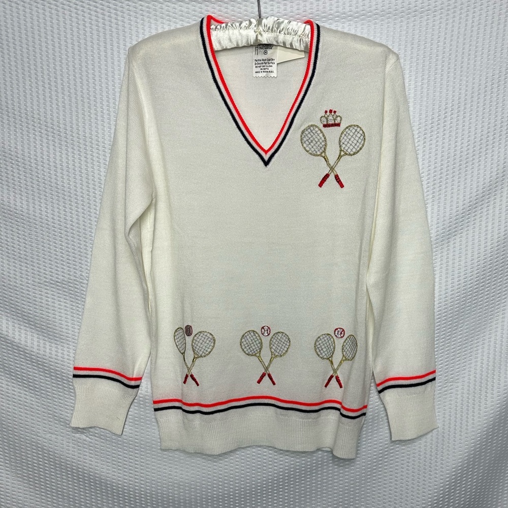 Vintage ADES of California V-Neck Tennis Sweater